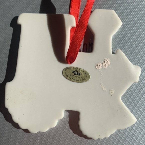 Vintage Russ Ceramic train car choo Cho holiday Christmas tree ornament - Picture 2 of 4